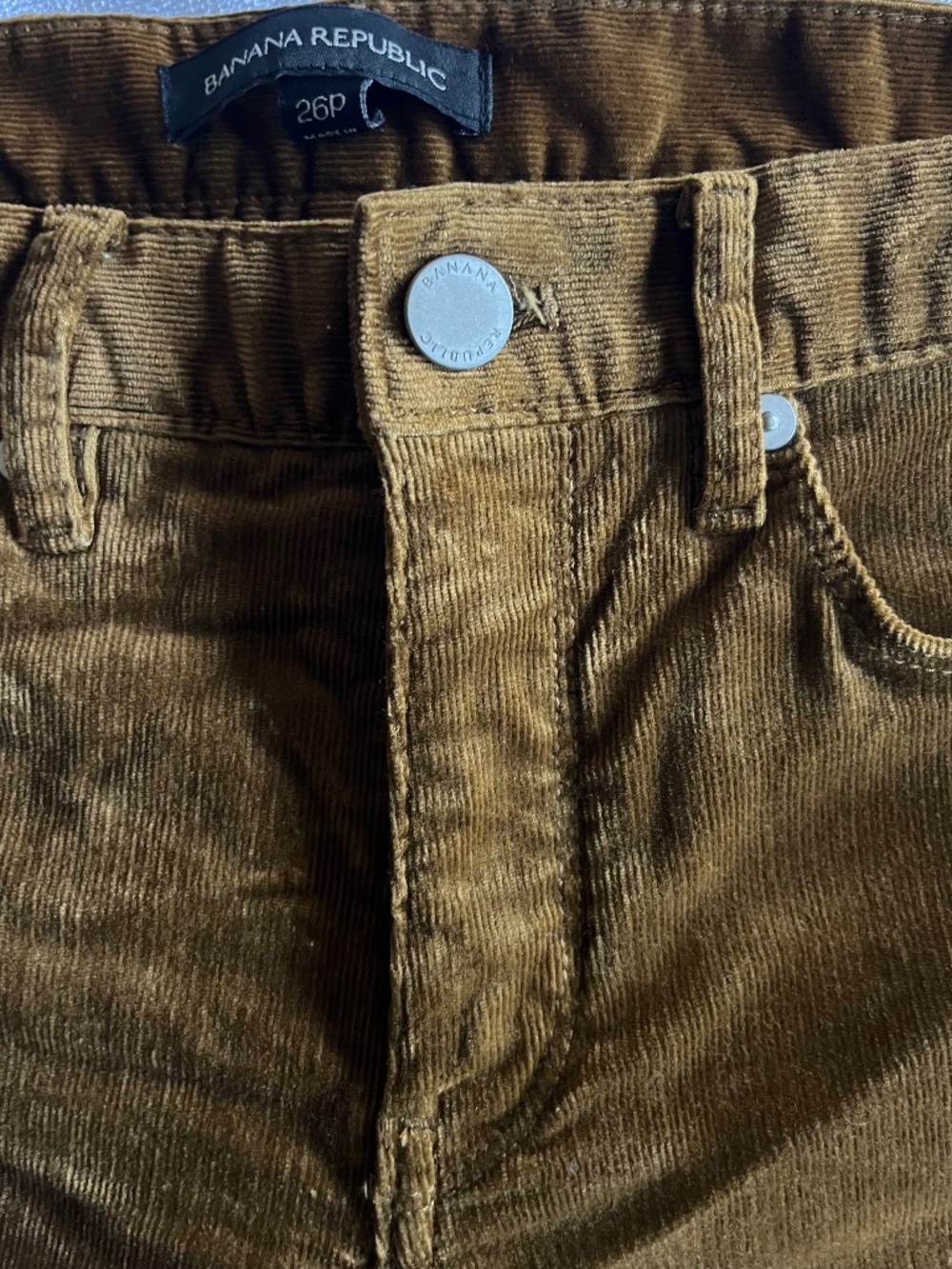 Banana Republic Brown Corduroy Straight Leg Pants